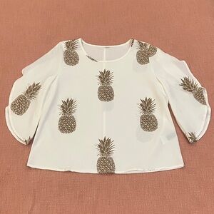 Pineapple Print small wm’s Blouse